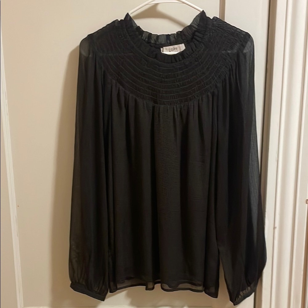 LOFT Elegant Black Blouse
